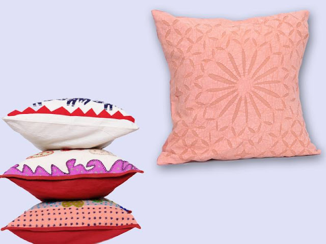 Elegant Handcrafted Cushion Covers by Suryanagri Kadhai Craft